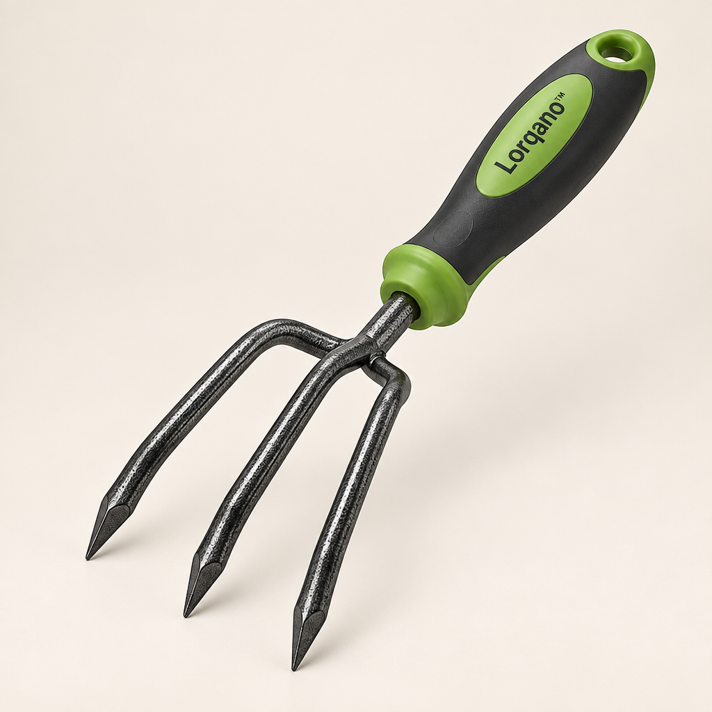 Lorqano™ Three-Tine Hand Garden Cultivator image 01